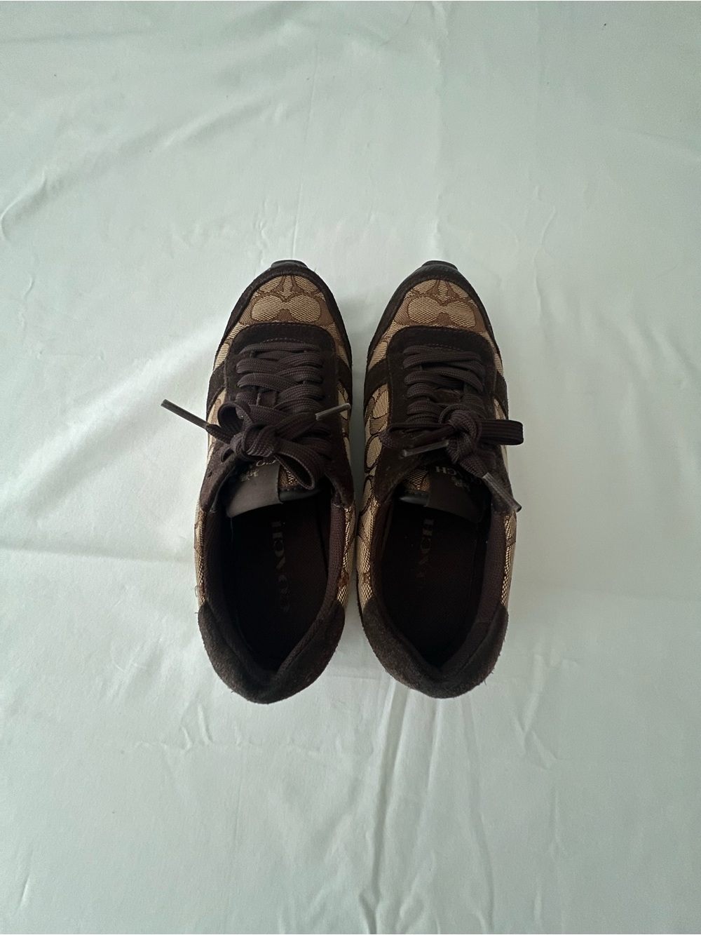 Coach Brown Monogram Lace-Up Men’s Sneakers